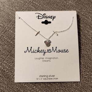 Disney Crystal Mickey Sterling Silver necklace